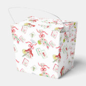 Watercolor Merry Mahjong Christmas Cocktail Party Bedankdoosjes (Achterkant)