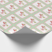 Watercolor Merry Mahjong Christmas Cocktail Party Cadeaupapier (Hoek)