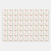 Watercolor Merry Mahjong Christmas Cocktail Party Inpakpapier Vel (Voorkant 3)