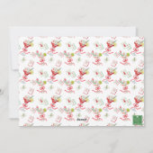 Watercolor Merry Mahjong Christmas Cocktail Photo Feestdagenkaart (Achterkant)