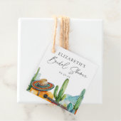 Watercolor Mexicaans Fiesta Cactus Bruiloftsfeest Bedankjes Labels (In situ)