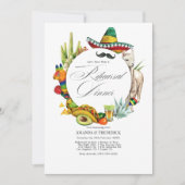 Watercolor Mexicaans Fiesta Rehearsal Dinner Kaart (Voorkant)