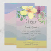 Watercolor Micro Bruiloft Kaart (Voorkant / Achterkant)