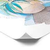 Watercolor Middellandse Zee Poster (Hoek)