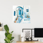 Watercolor Middellandse Zee Poster (Thuiskantoor)