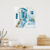 Watercolor Middellandse Zee Poster (Keuken)