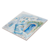 Watercolor Middellandse Zee Tegeltje (Zijkant)