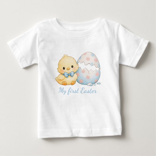 Watercolor Mijn Eerste Pasen Kuiken Peuter T-shirt (Voorkant)