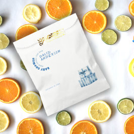 Watercolor minimalist baby shower boy bedankzakje