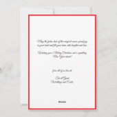 Watercolor Minimalistische Kerstman Bedrijfs Kerst Feestdagenkaart (Achterkant)