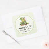 Watercolor Mint Julep Derby Vierkante Sticker (Envelop)