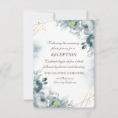 Watercolor Mintgroene Rozen Bruiloft Kaart (Voorkant)