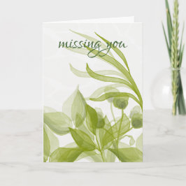 Watercolor Missen van jou Kaart