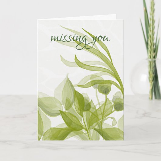 Watercolor Missen van jou Kaart (Voorkant)