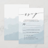 Watercolor Mist | Trouw-RSVP-kaart RSVP Kaartje (Voorkant / Achterkant)