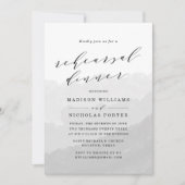 Watercolor Mist | Uitnodiging proefhuwelijkdiner (Voorkant)