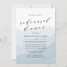 Watercolor Mist | Uitnodiging proefhuwelijksdiner