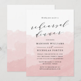 Watercolor Mist | Uitnodiging voor repetitiediner
