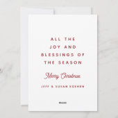 Watercolor Mistletoe Groene Personalized Feestdagenkaart (Achterkant)