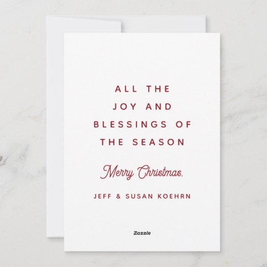 Watercolor Mistletoe Groene Personalized Feestdagenkaart (Achterkant)