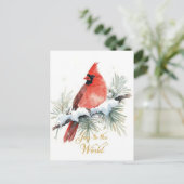 Watercolor Mistletoe Red Bow Merry Christmas Feestdagenkaart (Staand voorkant)