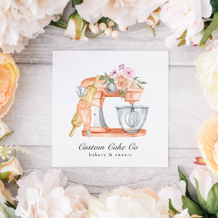 Watercolor Mixer Cake + Bakkerij Visitekaartje