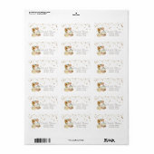 Watercolor Mixer Zonnebloemen Confetti   Etiket (Full Sheet)