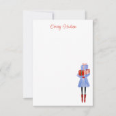 Watercolor Mode Meisje Gepersonaliseerd Bedankkaart (Voorkant)