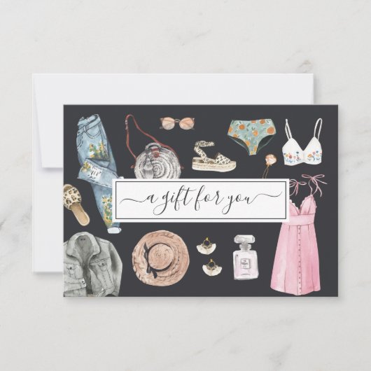 Watercolor Modeontwerp | Cadeaubon (Voorkant)