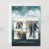 Watercolor Modern 3 Photo Feestdagenkaart (Voorkant)