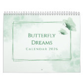 Watercolor Modern Butterfly Aesthetic Kalender (Hoes)
