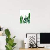 Watercolor Modern Cactus Zuidwest Poster (Thuiskantoor)