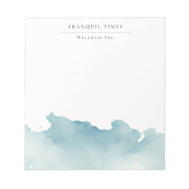 Watercolor Modern Minimalistisch Aqua Spa Notitieblok
