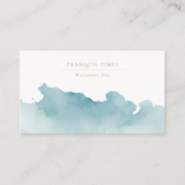 Watercolor Modern Minimalistisch Aqua Spa Visitekaartje