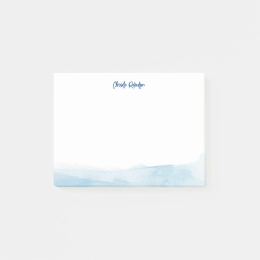 Watercolor Modern Script Persoonlijk Post-it® Notes (Voorkant)