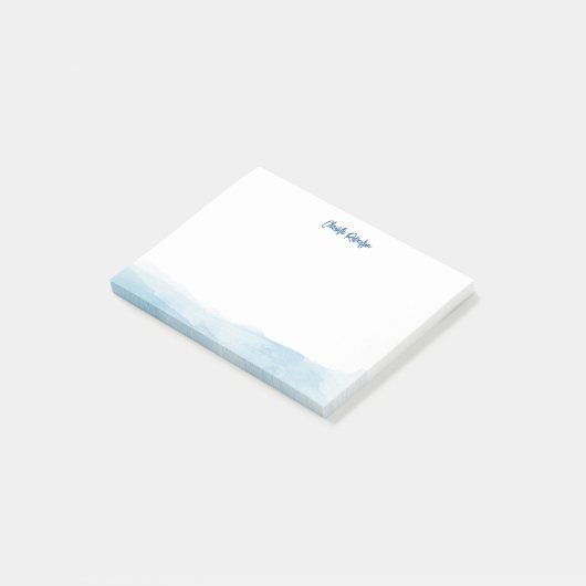Watercolor Modern Script Persoonlijk Post-it® Notes (Schuin)