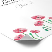 Watercolor moderne bloemensangria barposter poster (Hoek)