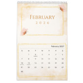 Watercolor Moderne Vlinder Esthetiek Kalender (Feb 2027)