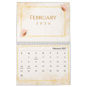 Watercolor Moderne Vlinder Esthetiek Kalender (Feb 2027)