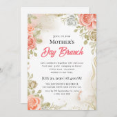 Watercolor Moederdag Brunch Uitnodigingen (Voorkant / Achterkant)