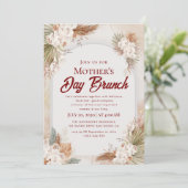 Watercolor Moederdag Brunch Uitnodigingen (Staand voorkant)