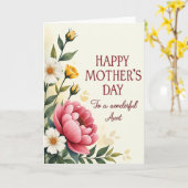 Watercolor Moederdagkaart Kaart (Gele Bloem)