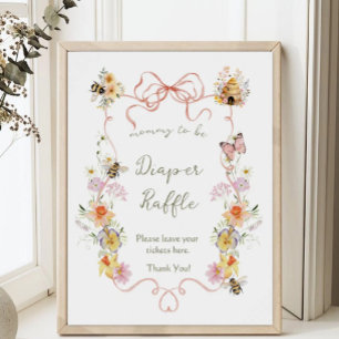 Watercolor Moederschap naar Bij Baby Shower Luier Poster