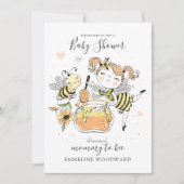 Watercolor Mommy To Bee Baby Shower  Kaart (Voorkant)