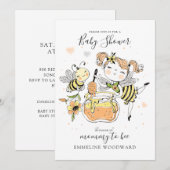 Watercolor Mommy To Bee Baby Shower  Kaart (Voorkant / Achterkant)