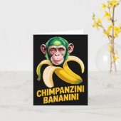 Watercolor Monkey Meme Italian Brainrot Chimpanzin Kaart (Gele Bloem)