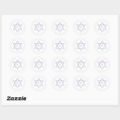 Watercolor Monogram Bat Mitzvah Bedank Sticker (Vel)