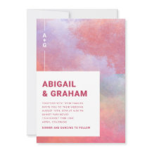 Watercolor Monogram Bruiloft