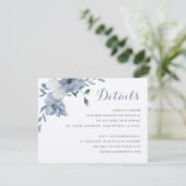 Watercolor Monogram Crest Trouwdetails Informatiekaartje (Staand voorkant)