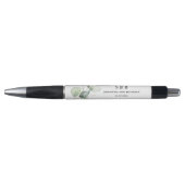 Watercolor Monogram Elegante Trouwgunsten Pen (Voorkant)